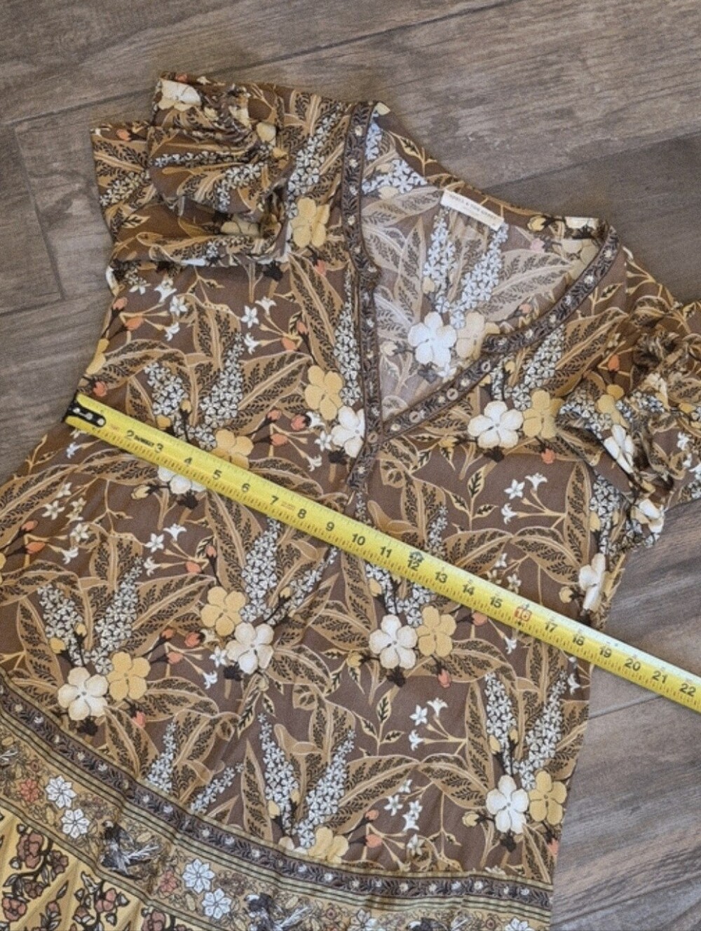 SPELL Spell & the Gypsy Collective Bianca Long Sleeve Floral Tunic Dress, XS - Picture 15 of 15